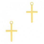 Metal Bohemian pendant Cross Gold